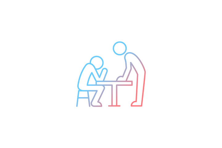 Communication channel gradient icons set for dark and light mode