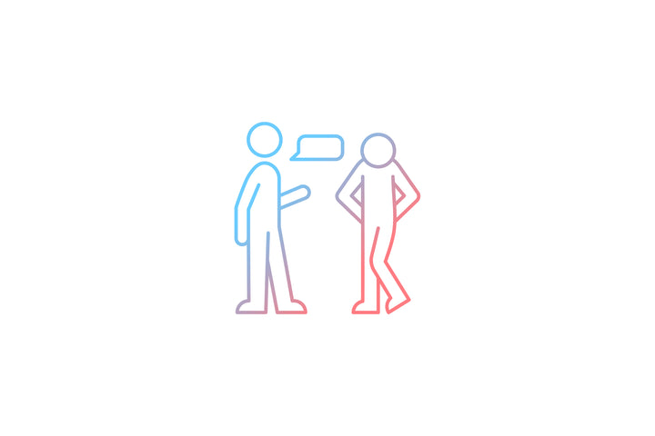 Communication channel gradient icons set for dark and light mode