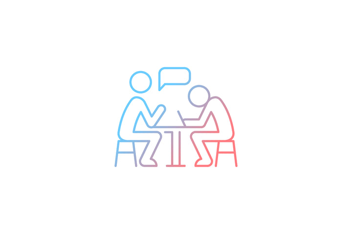Communication channel gradient icons set for dark and light mode