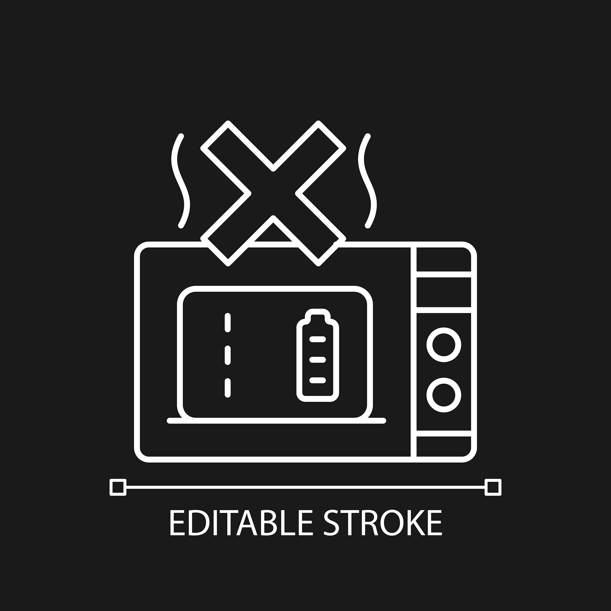 Power bank usage linear manual label icons set