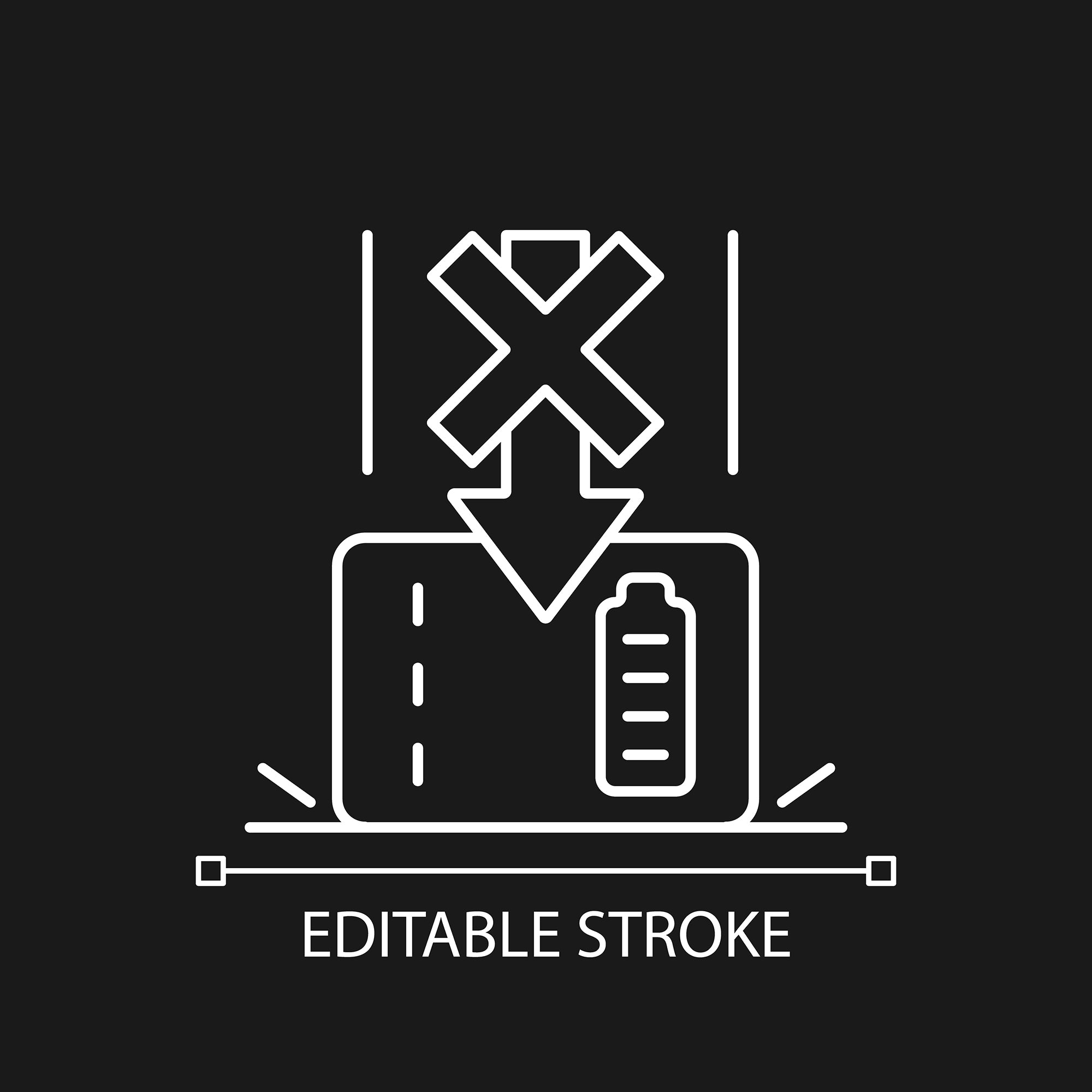 Power bank usage linear manual label icons set