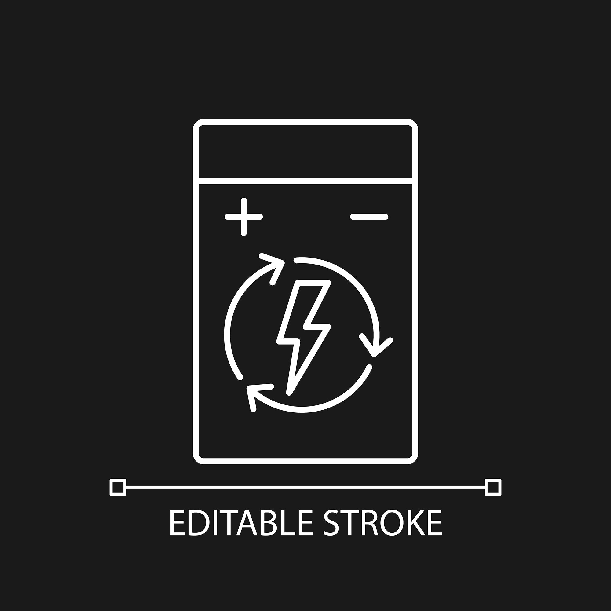 Power bank usage linear manual label icons set