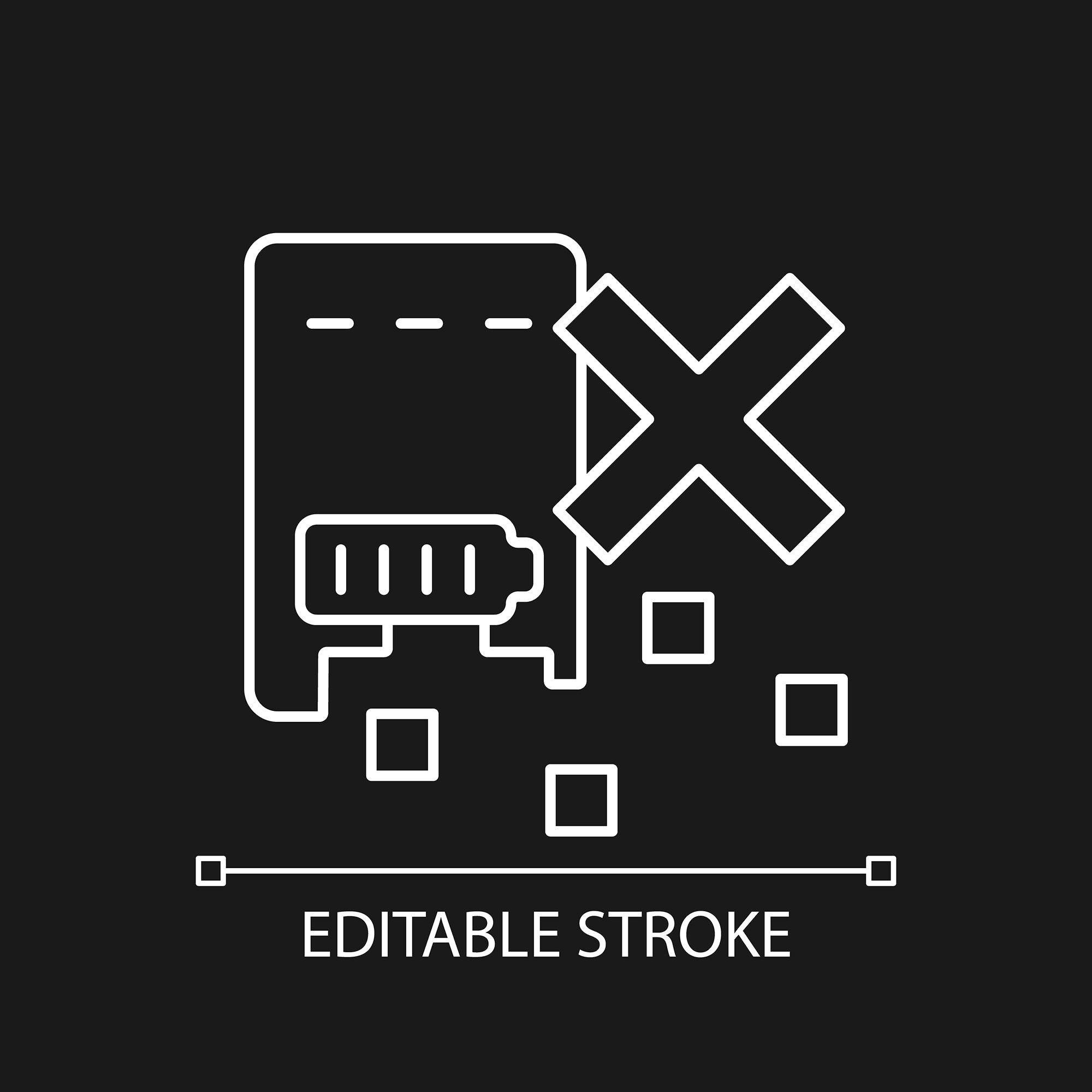 Power bank usage linear manual label icons set