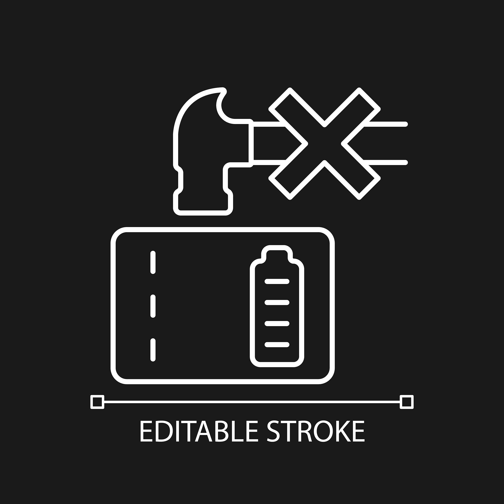 Power bank usage linear manual label icons set