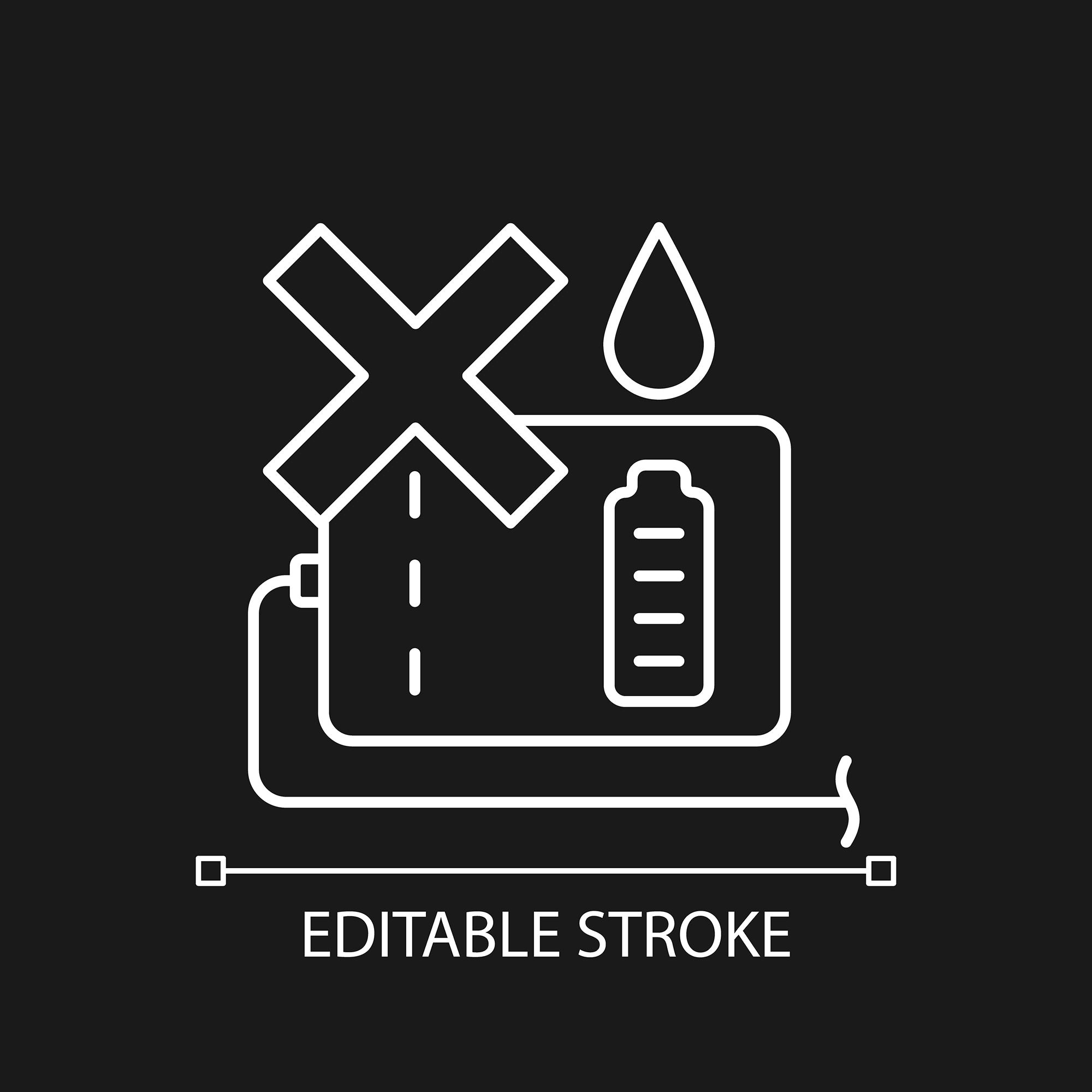 Power bank usage linear manual label icons set