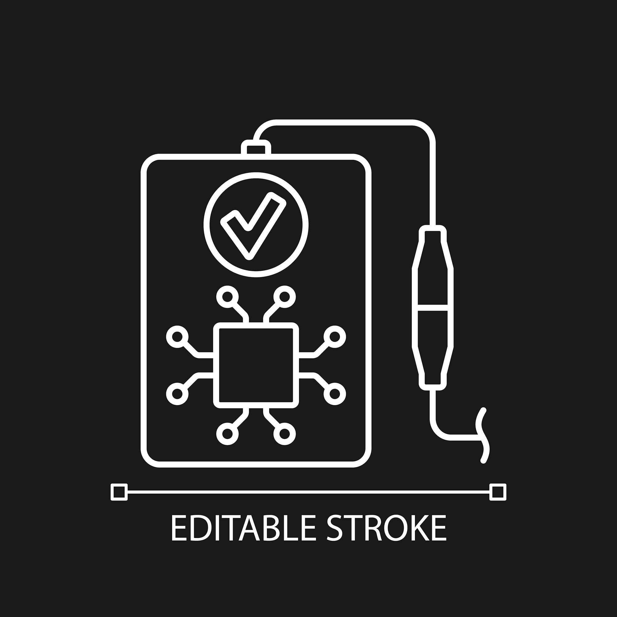 Power bank usage linear manual label icons set