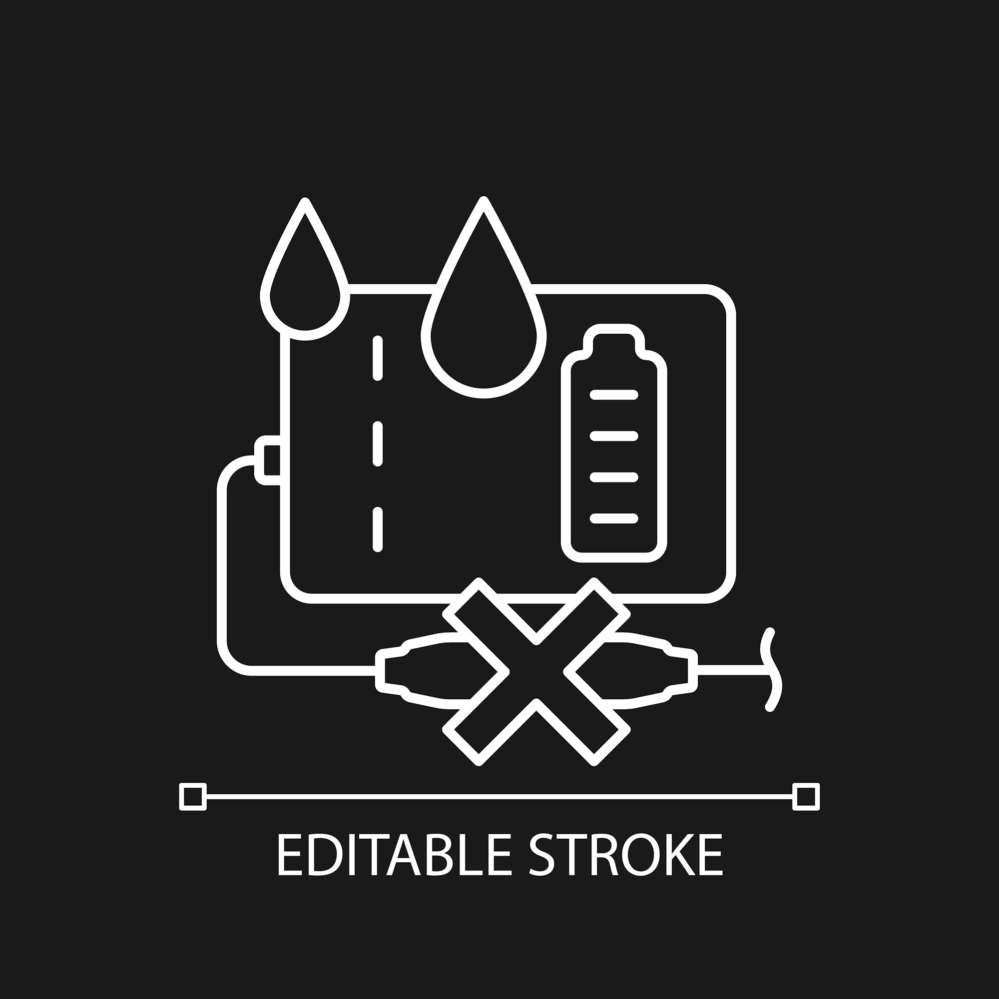 Power bank usage linear manual label icons set