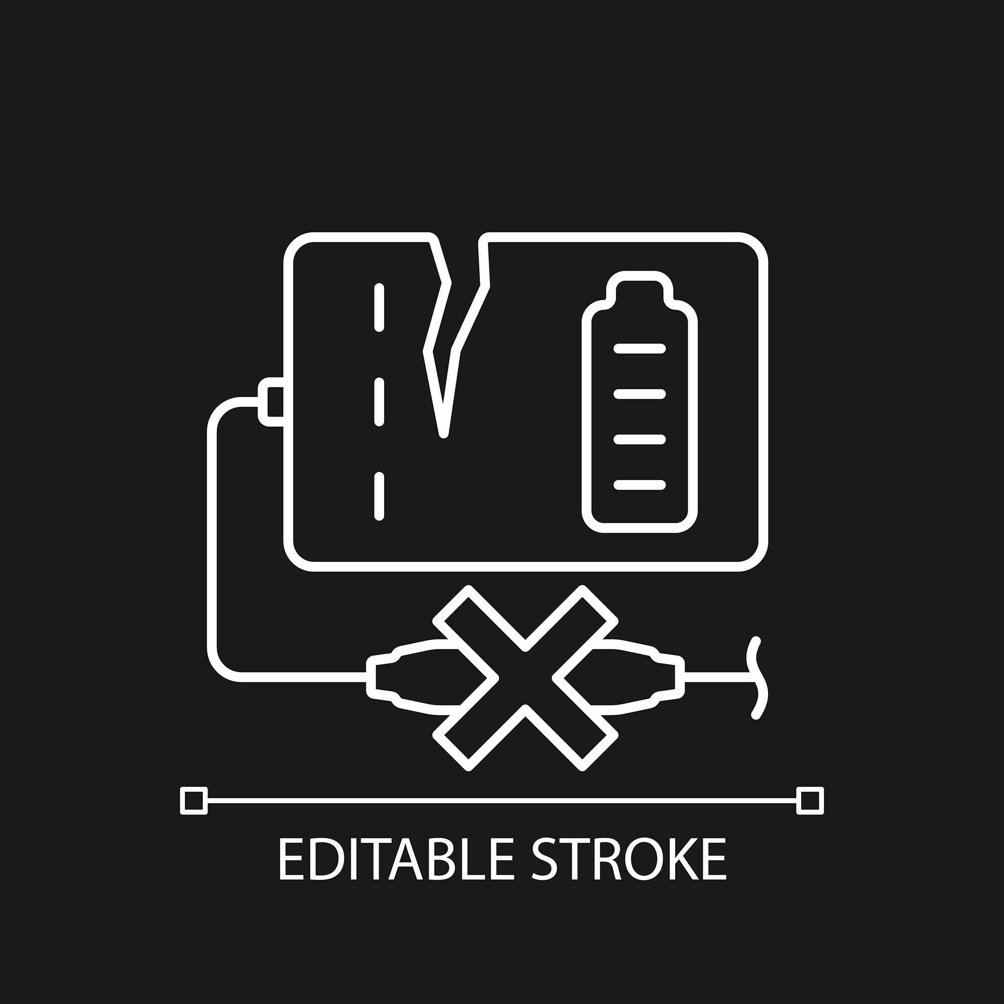 Power bank usage linear manual label icons set