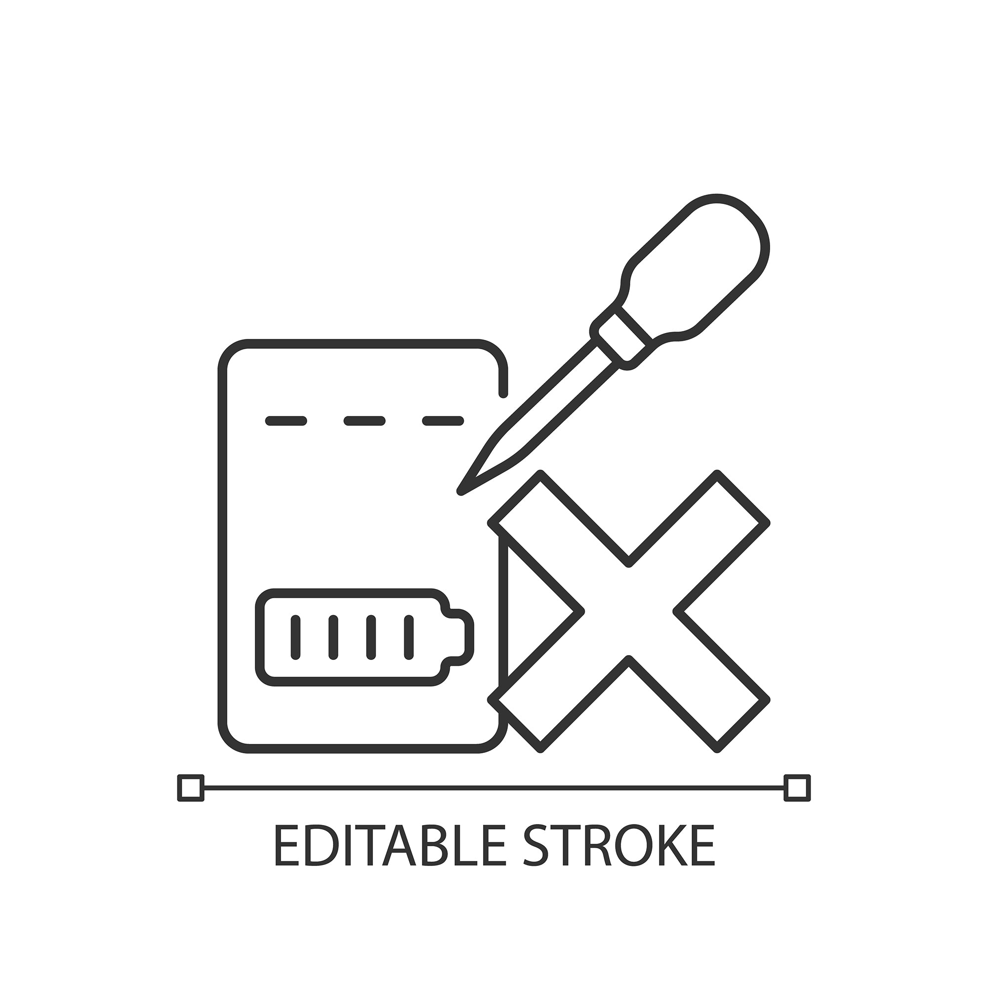 Power bank usage linear manual label icons set
