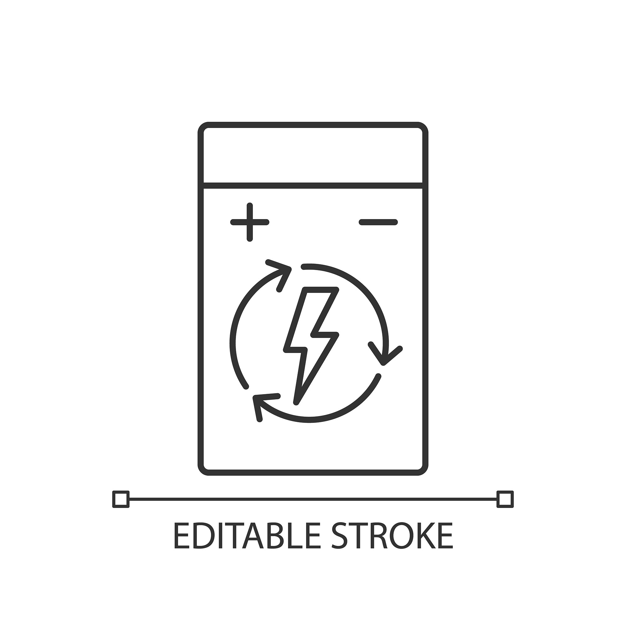 Power bank usage linear manual label icons set