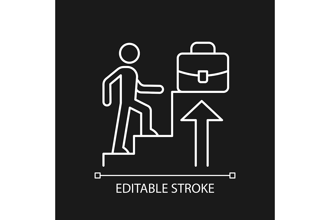 Motivation linear icons set for dark and light mode. Editable Stroke