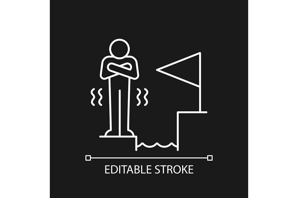 Motivation linear icons set for dark and light mode. Editable Stroke