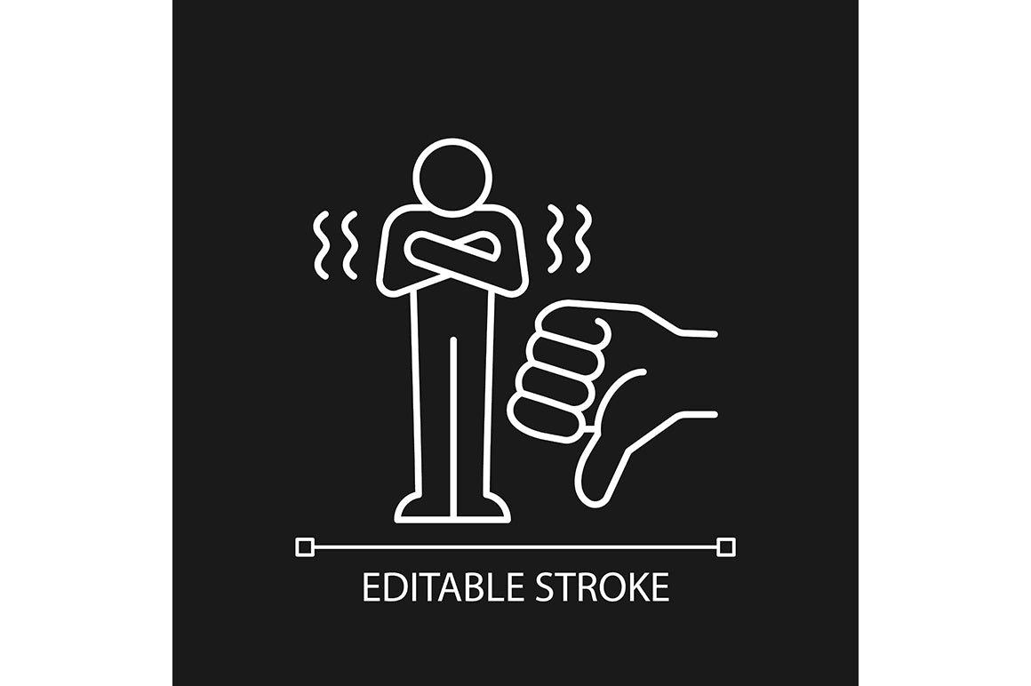 Motivation linear icons set for dark and light mode. Editable Stroke