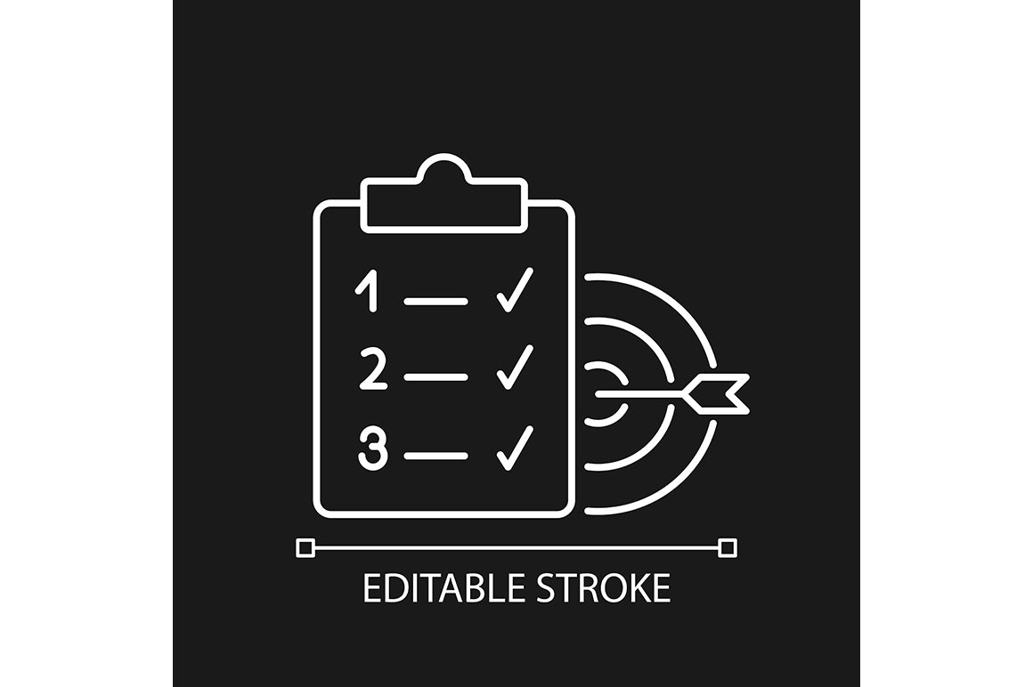 Motivation linear icons set for dark and light mode. Editable Stroke
