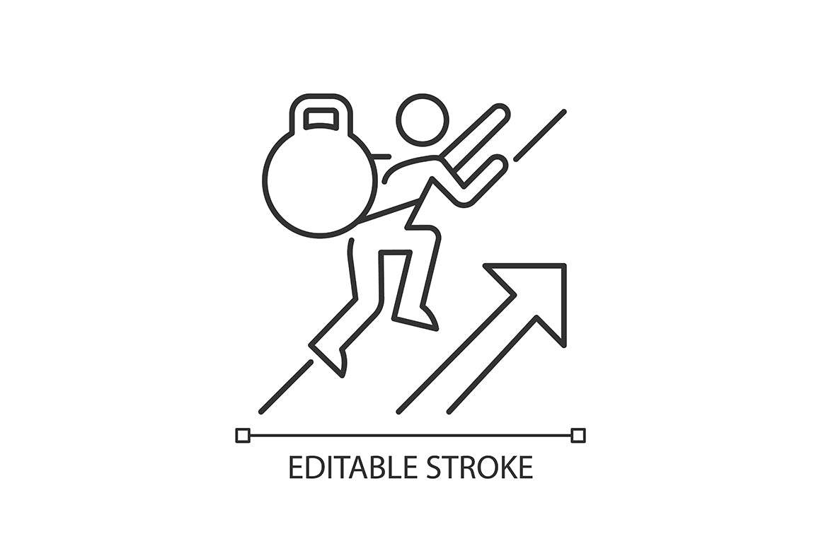 Motivation linear icons set for dark and light mode. Editable Stroke