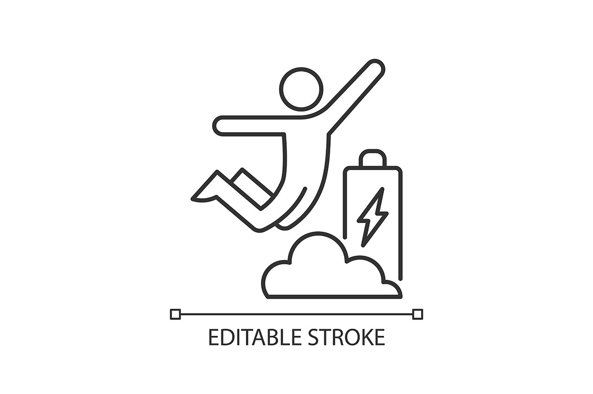 Motivation linear icons set for dark and light mode. Editable Stroke