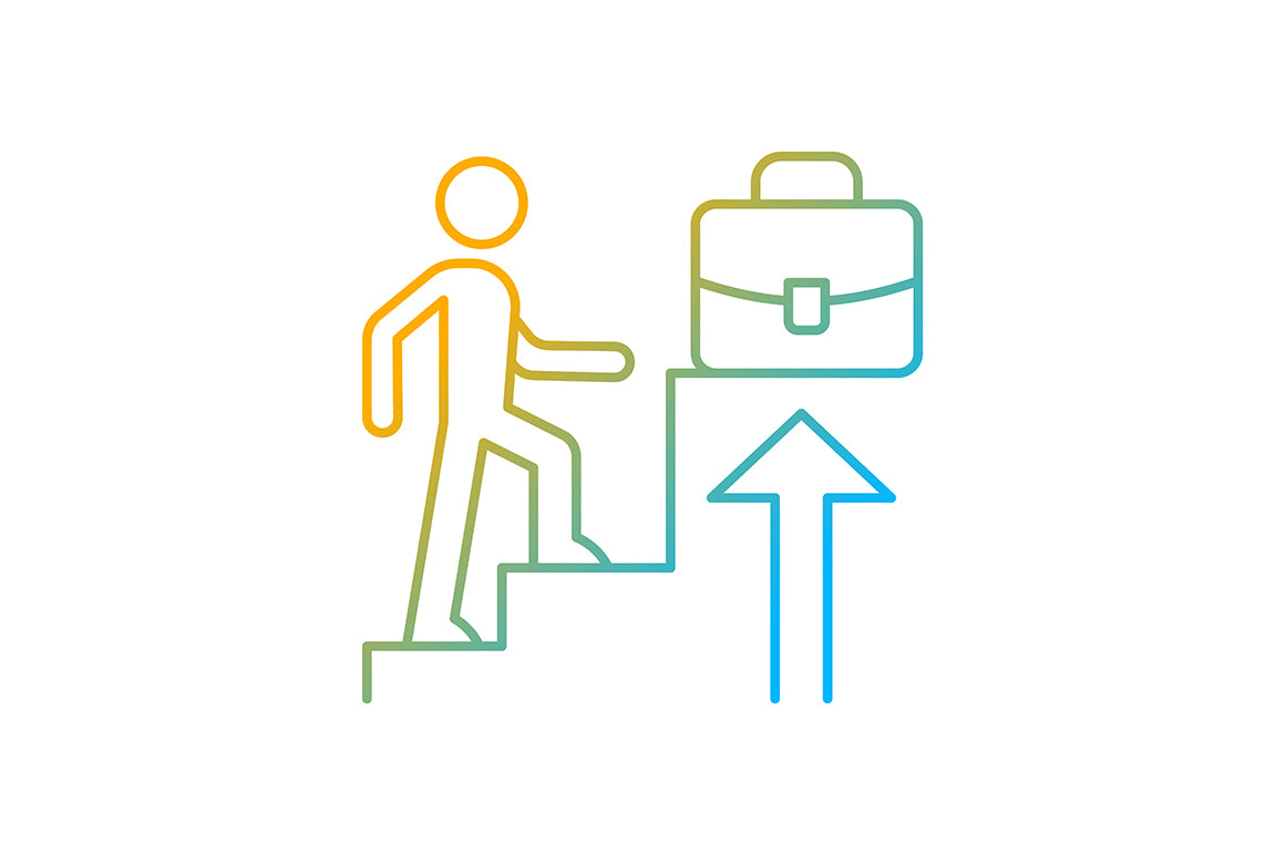 Motivation gradient icons set for dark and light mode