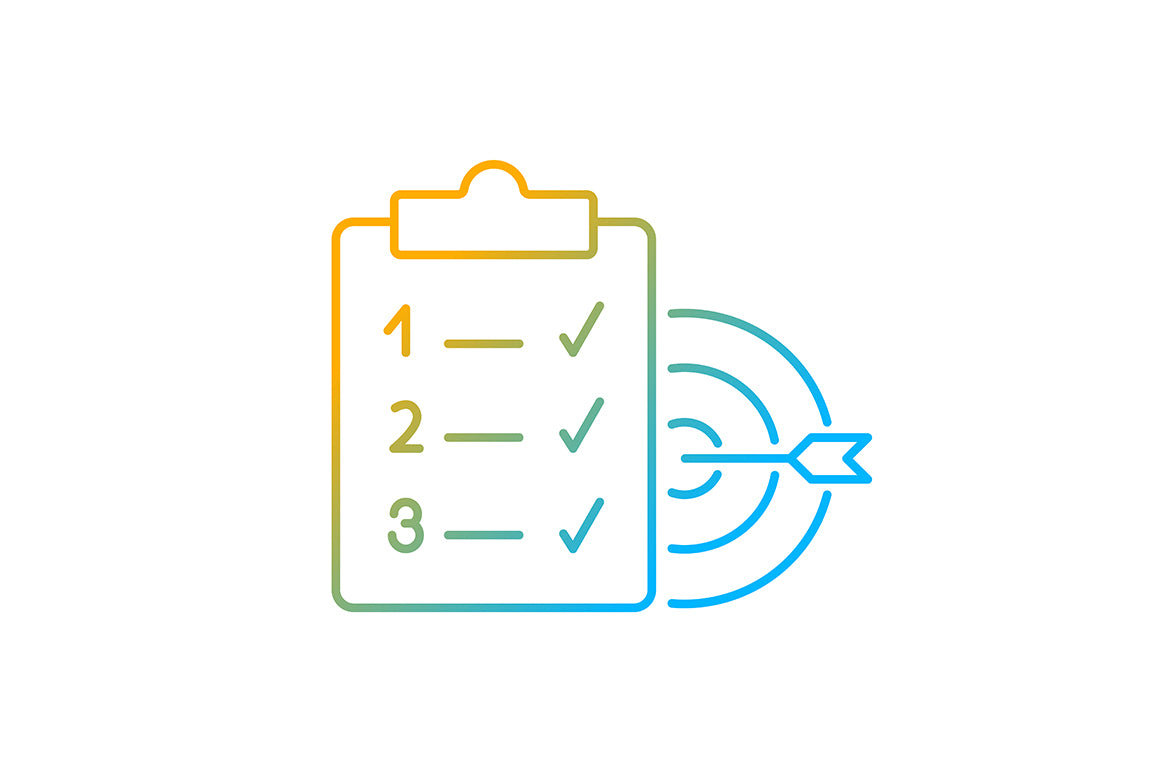 Motivation gradient icons set for dark and light mode