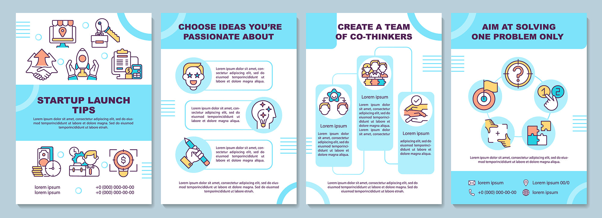 Startup launch concepts bundle