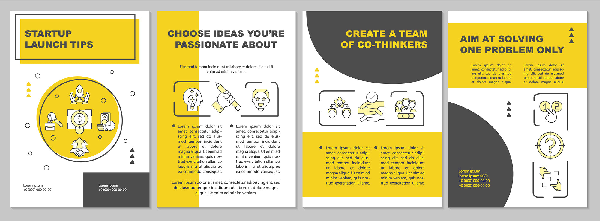 Startup launch concepts bundle