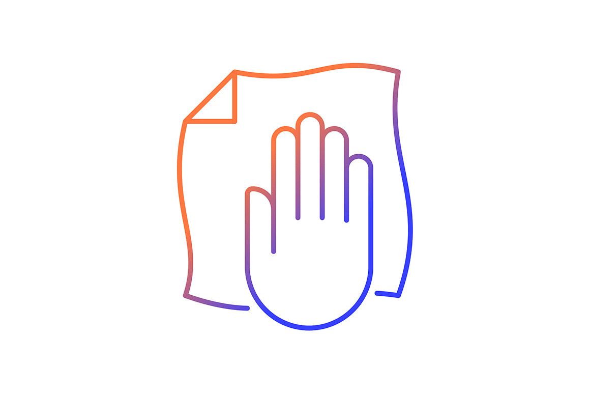 Vr headset gradient manual label icons set for dark and light mode