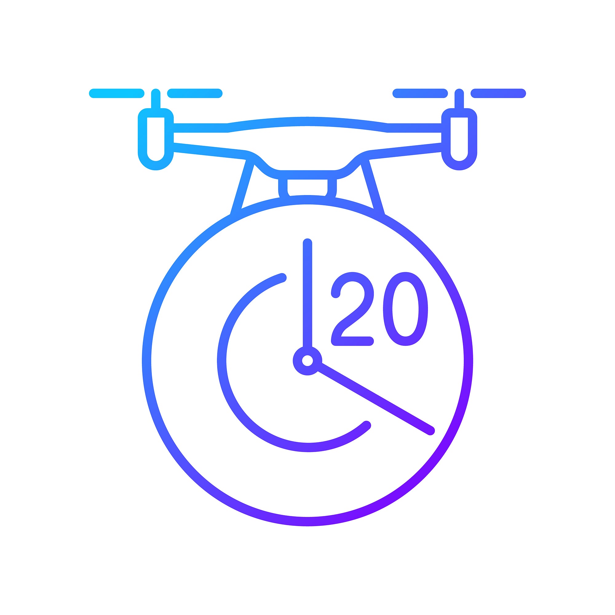 Drone usage gradient manual label icons set for dark and light mode set