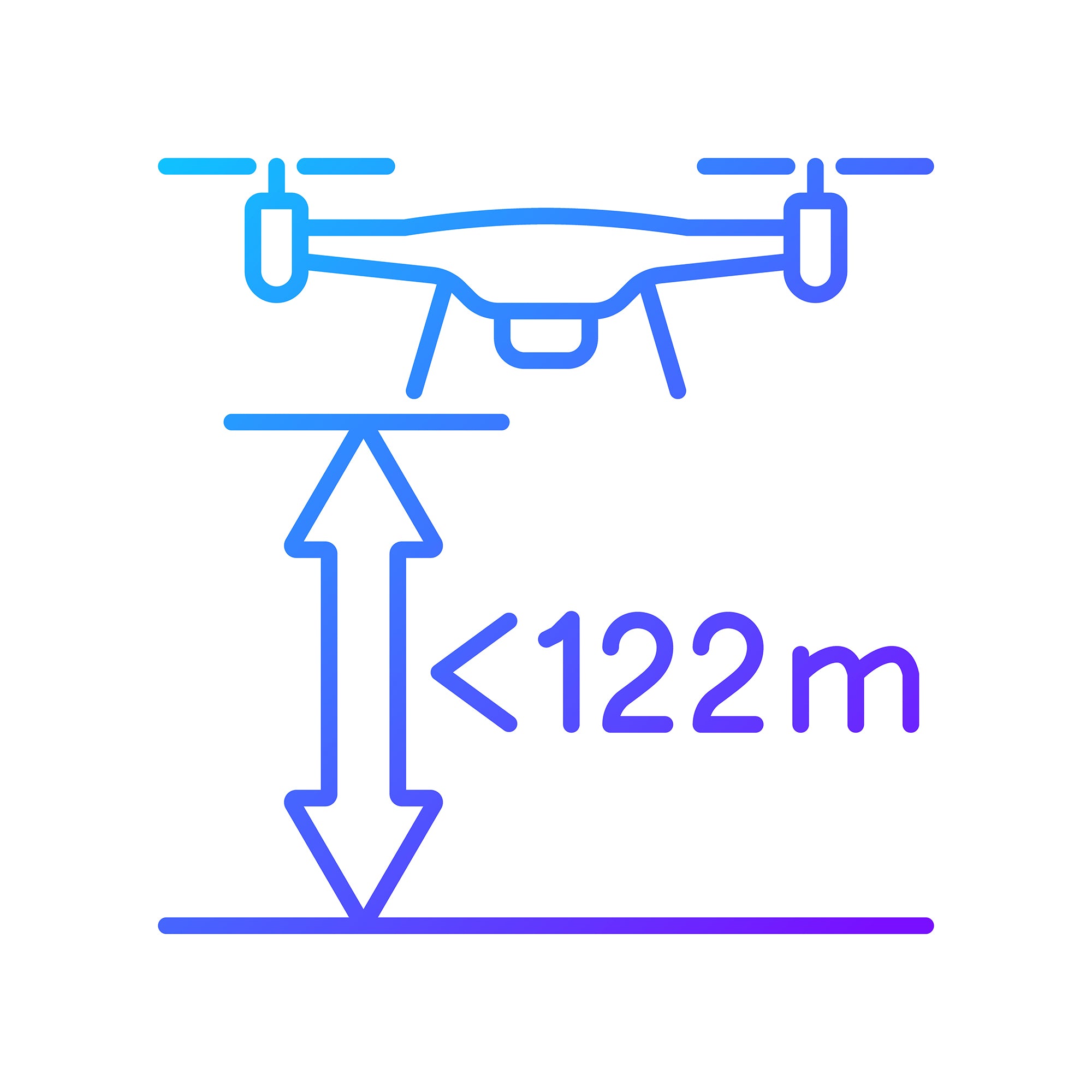 Drone usage gradient manual label icons set for dark and light mode set