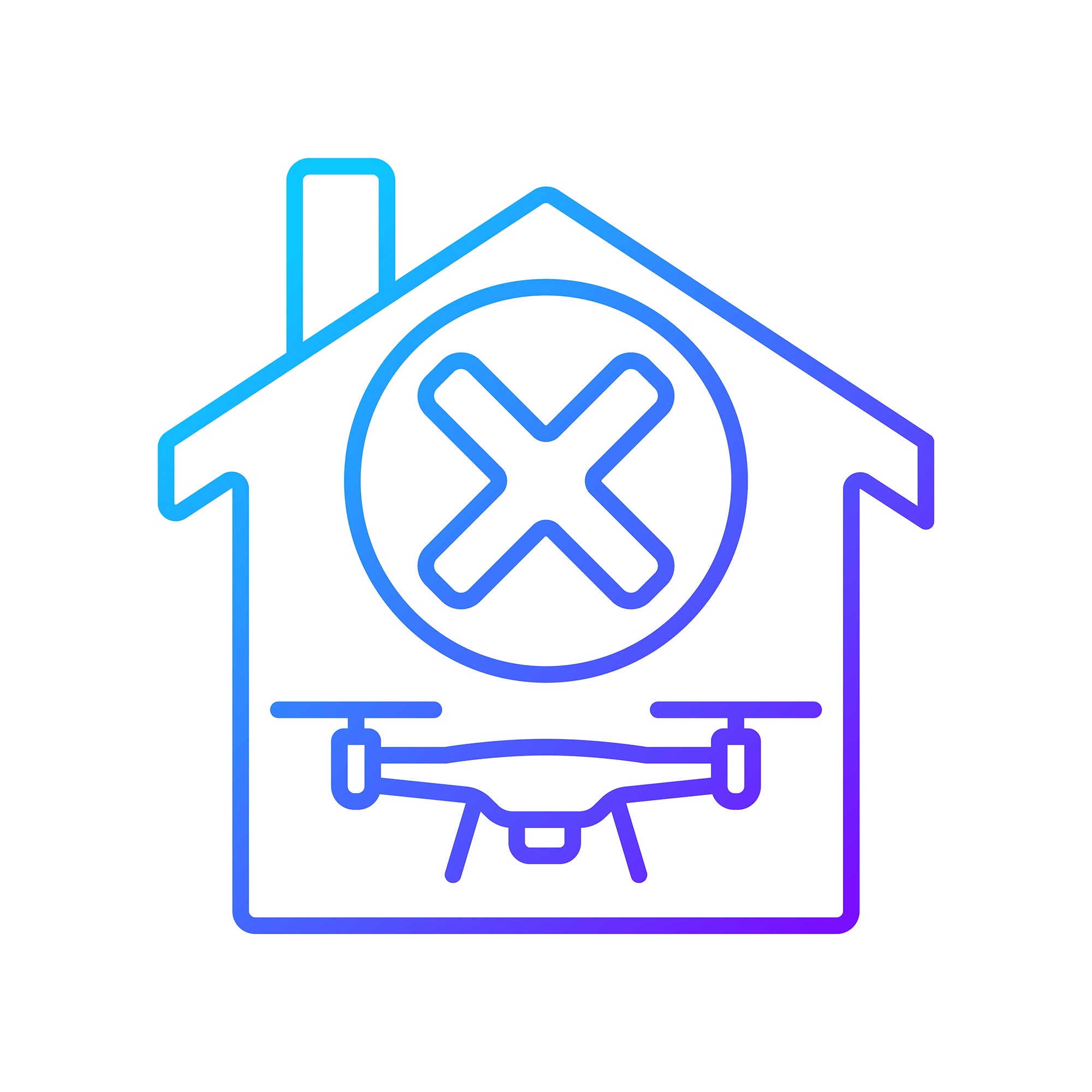 Drone usage gradient manual label icons set for dark and light mode set
