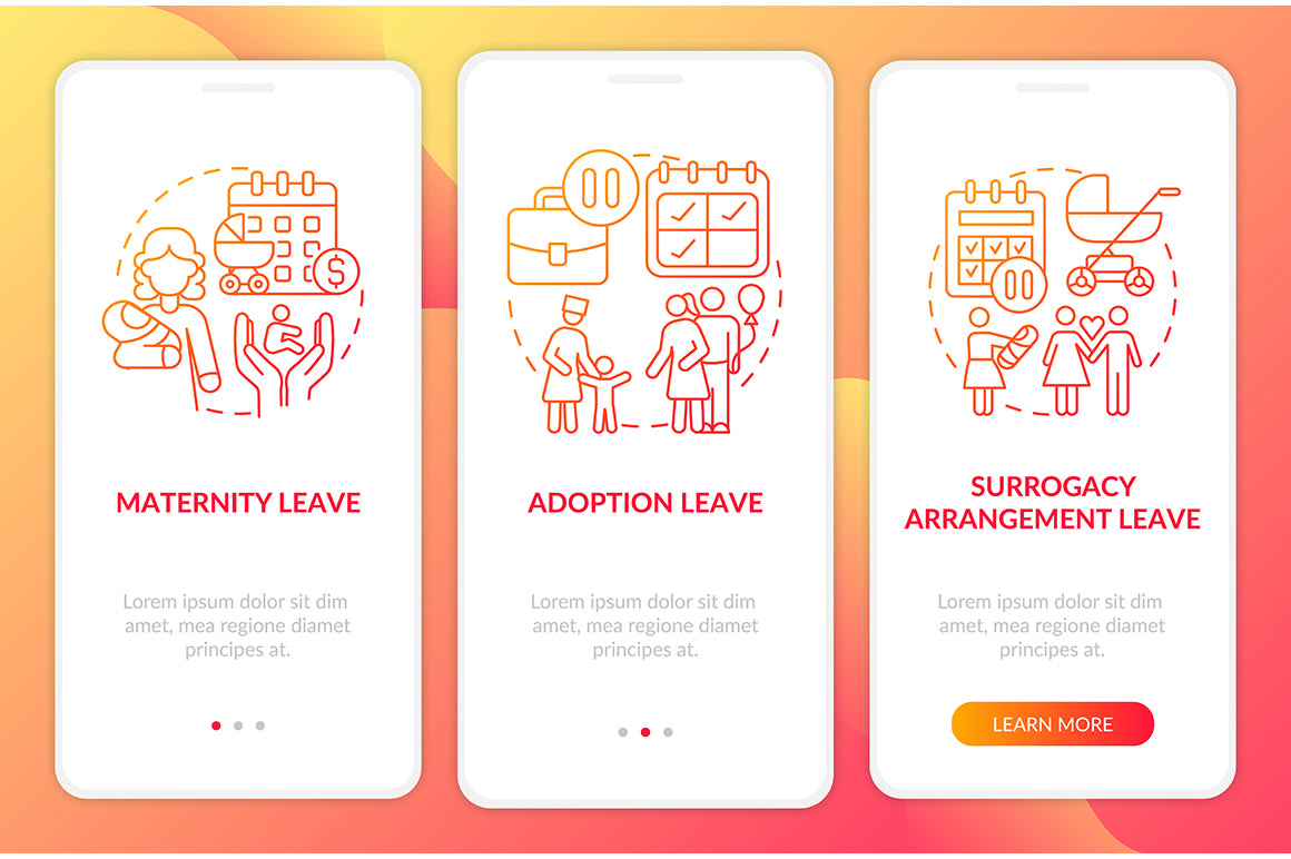 Maternity Leave Related App Page Bundle