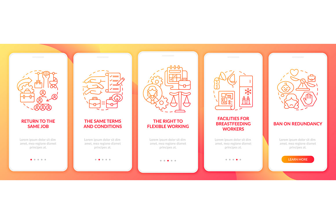 Maternity Leave Related App Page Bundle