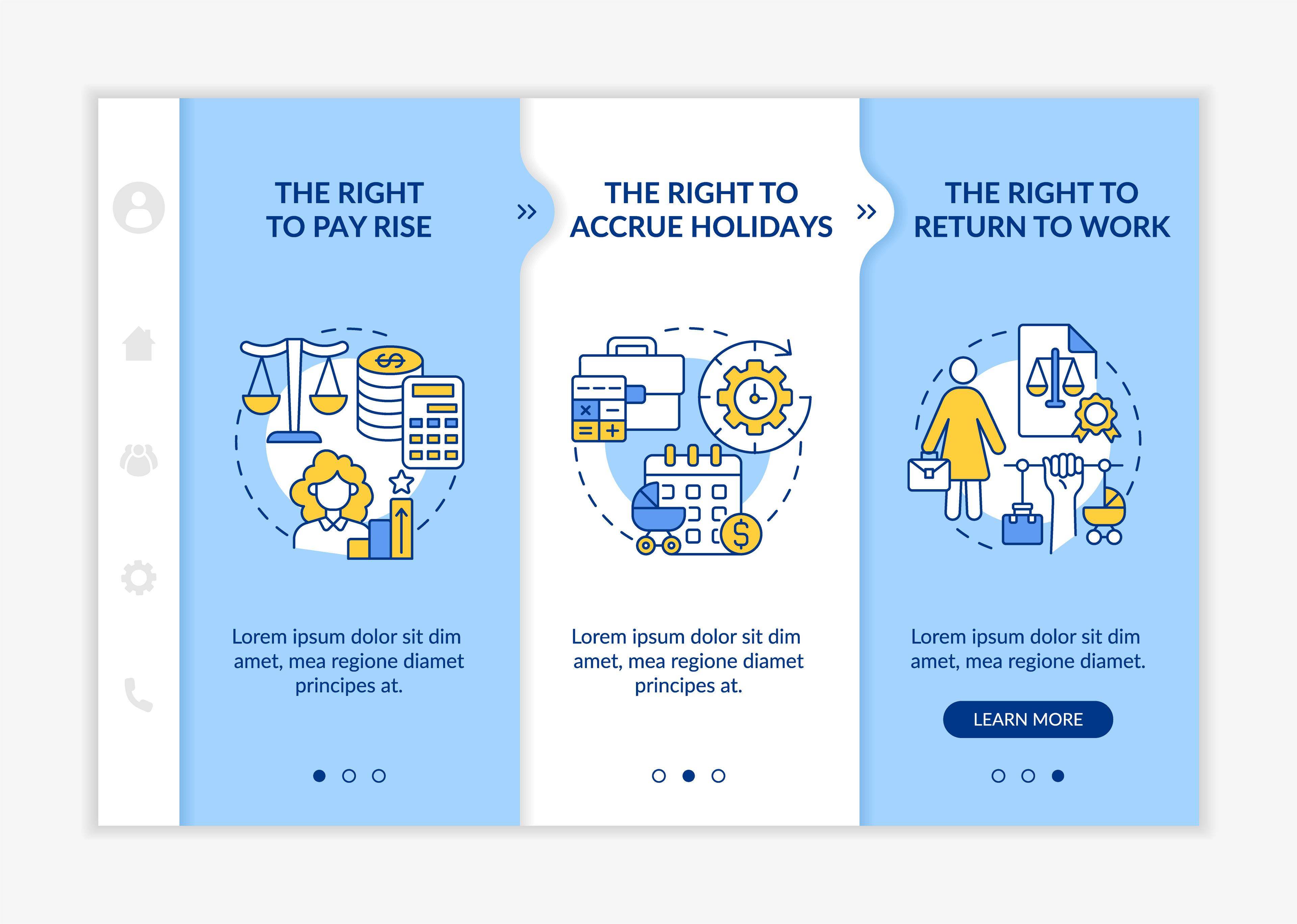 Maternity Leave Rights Vector Template