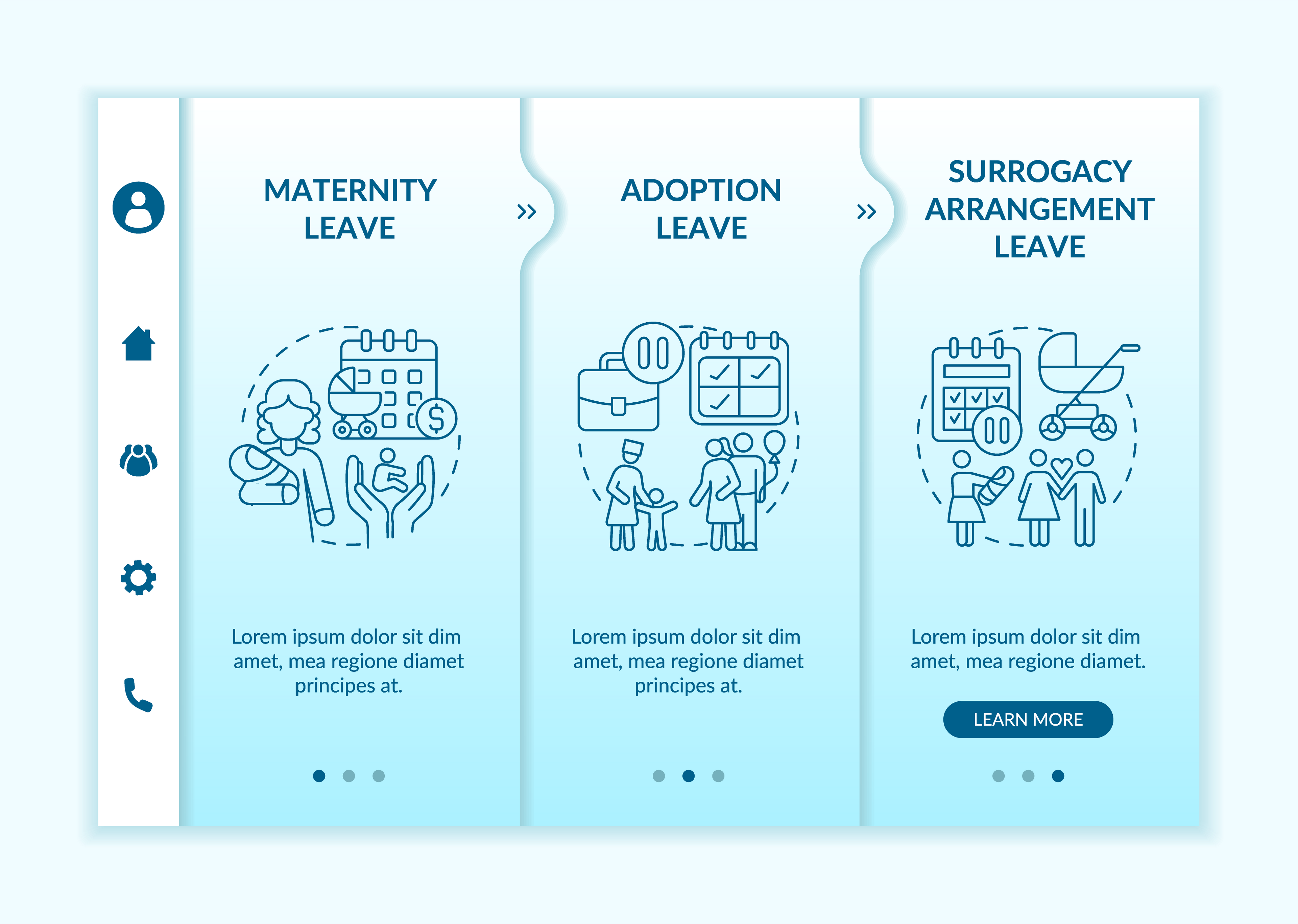 Maternity Leave Rights Vector Template