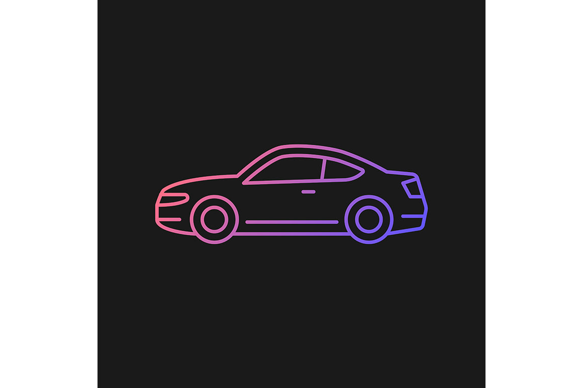 Auto racing gradient icons set for dark and light mode