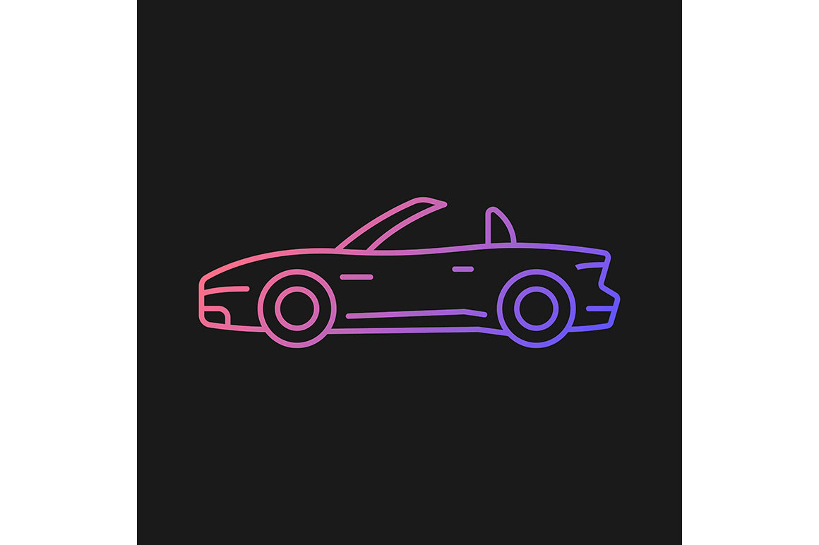 Auto racing gradient icons set for dark and light mode