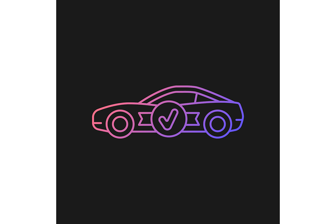 Auto racing gradient icons set for dark and light mode