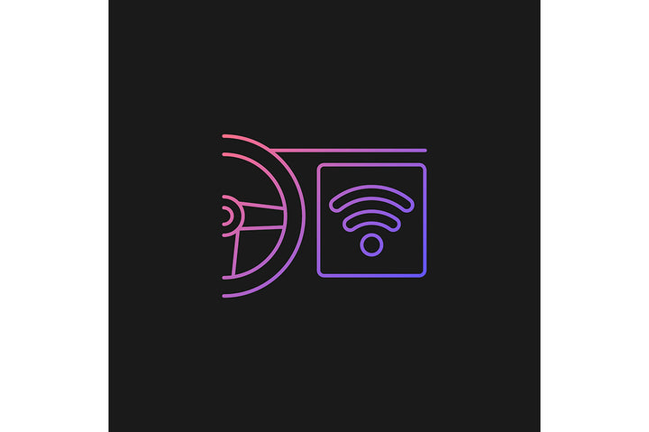 Auto racing gradient icons set for dark and light mode