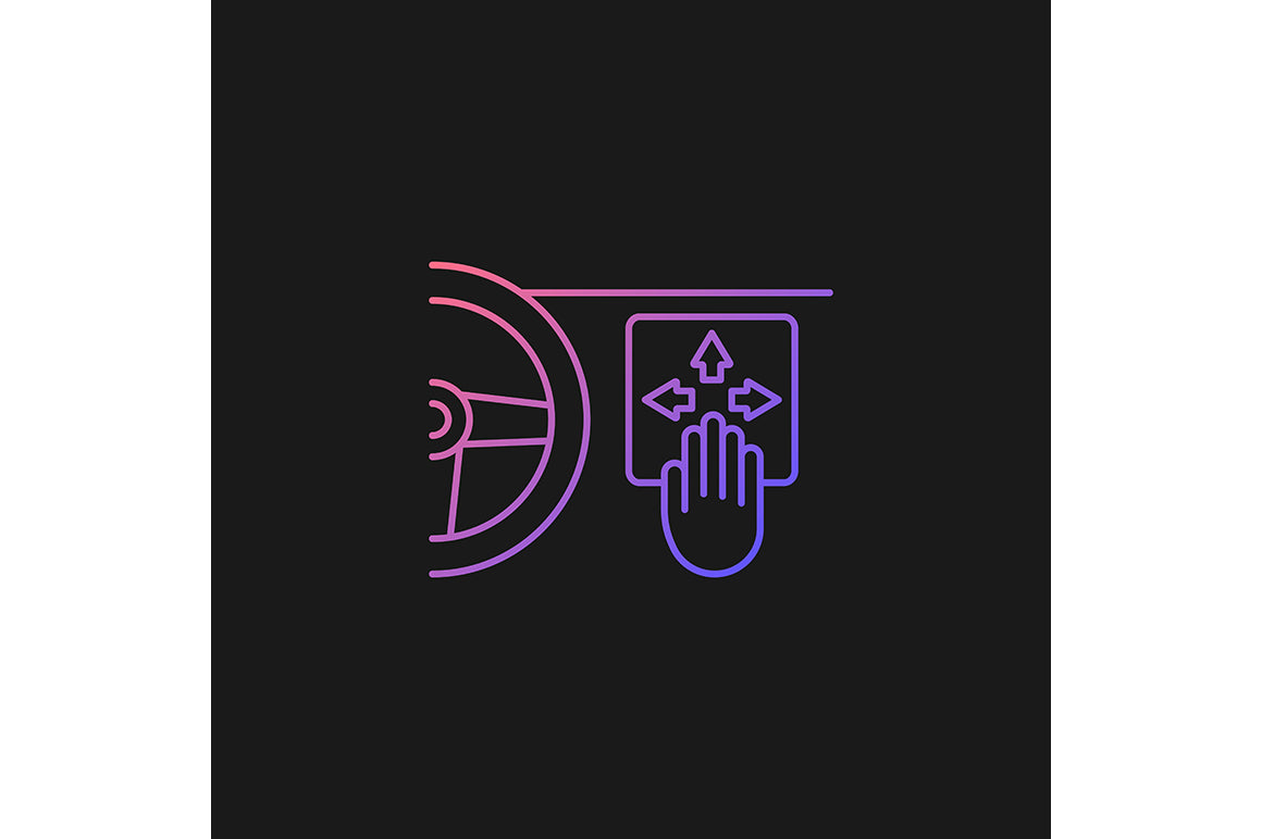 Auto racing gradient icons set for dark and light mode