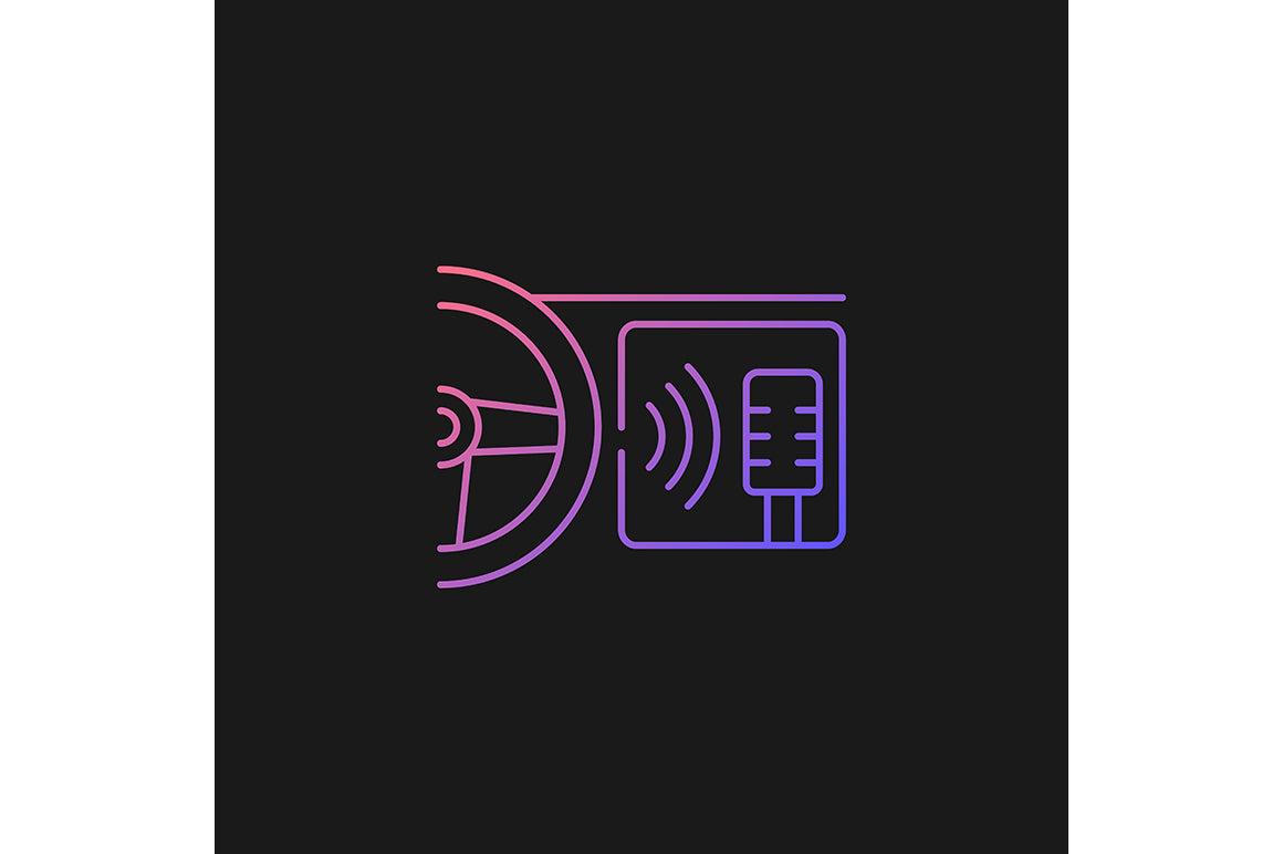 Auto racing gradient icons set for dark and light mode