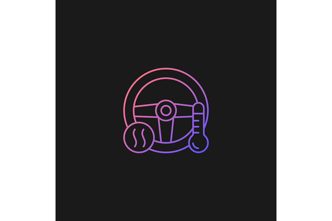 Auto racing gradient icons set for dark and light mode