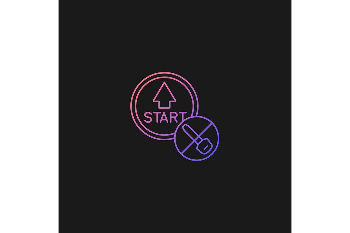 Auto racing gradient icons set for dark and light mode