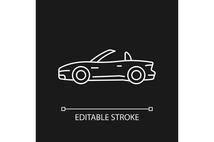 Auto racing linear icons set for dark and light mode