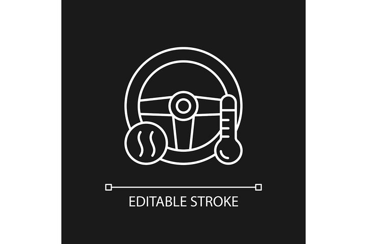 Auto racing linear icons set for dark and light mode