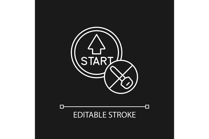 Auto racing linear icons set for dark and light mode