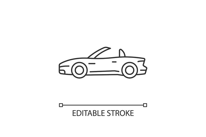 Auto racing linear icons set for dark and light mode