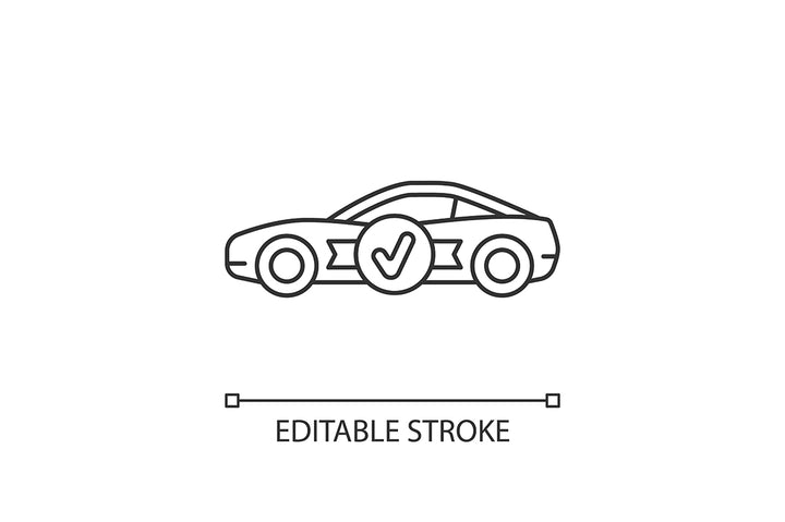 Auto racing linear icons set for dark and light mode