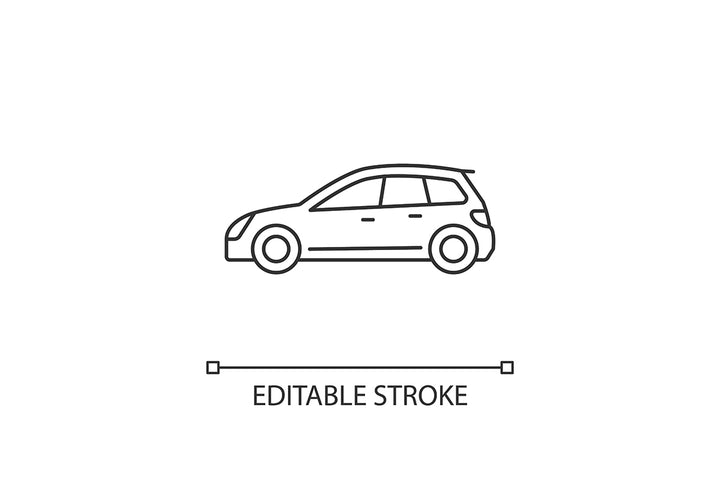 Auto racing linear icons set for dark and light mode