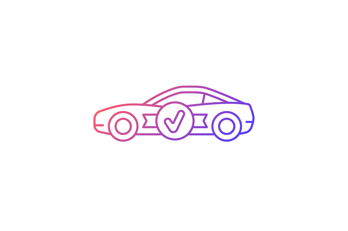 Auto racing gradient icons set for dark and light mode