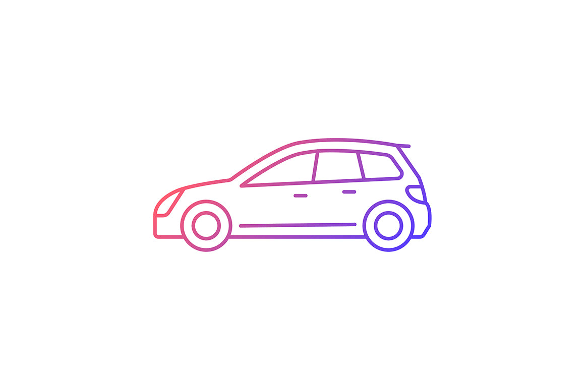 Auto racing gradient icons set for dark and light mode