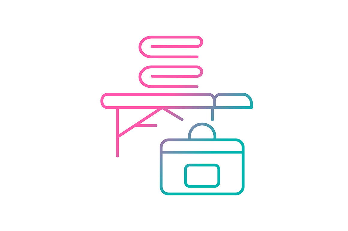 Massage tools and equipment gradient icons set for dark and light mode