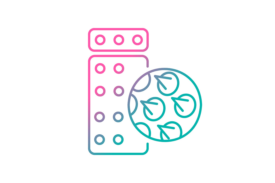 Massage tools and equipment gradient icons set for dark and light mode